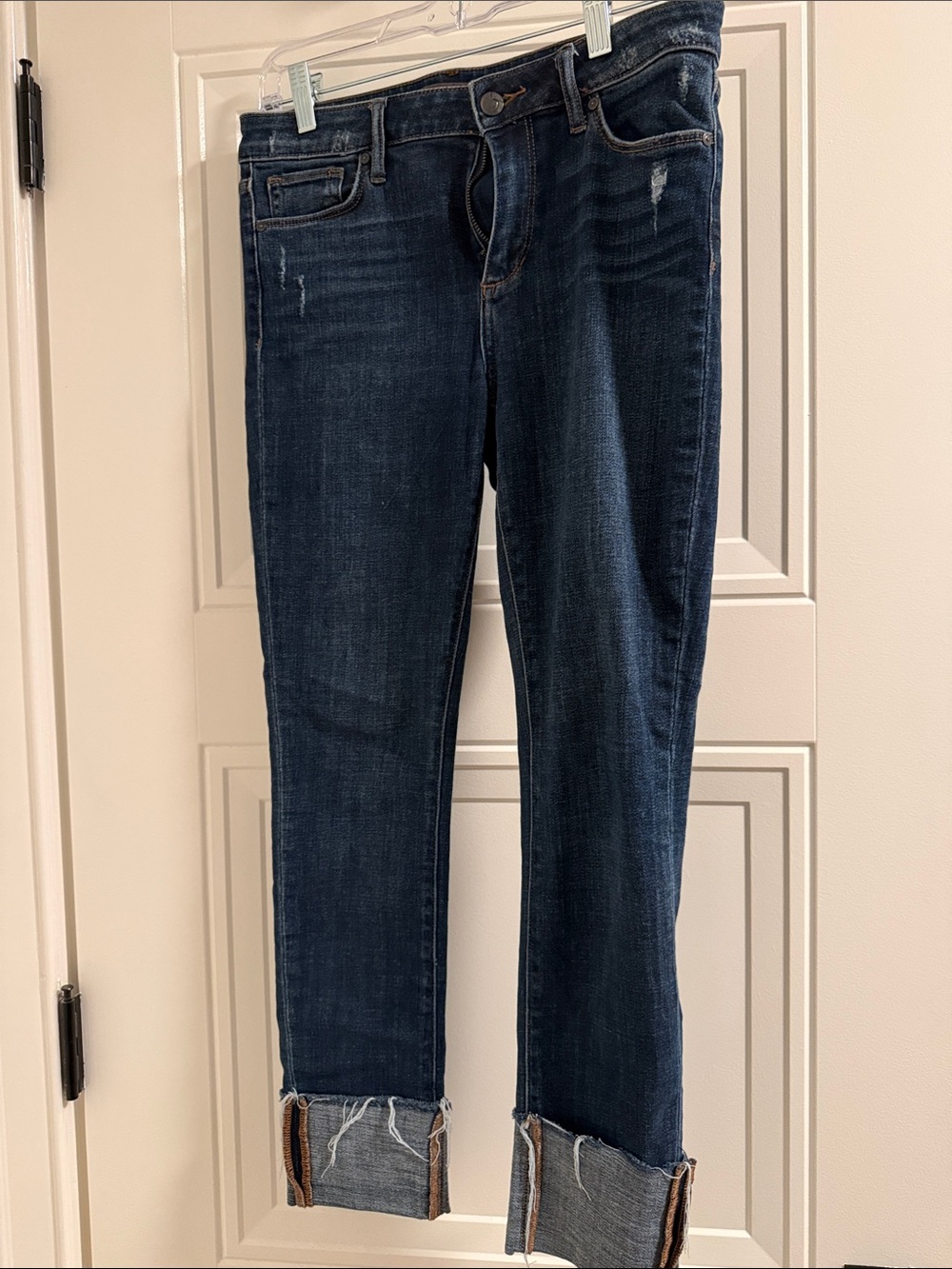 Joe's Jeans Dark Indigo Cropped Straight Ankle Jeans